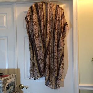 Floral Striped Kimono